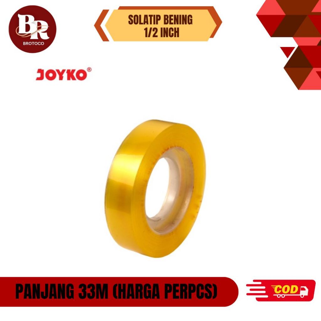 

[BROTOCO] Solatip Transparan Joyko - STT30 Panjang 33m 1/2 Inch