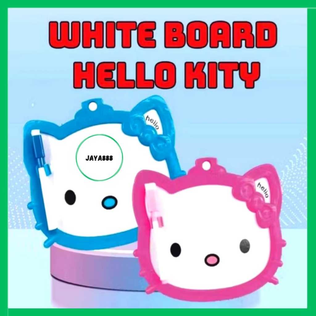 

Jaya888_Papan Tulis Anak Hellokity /White Board Anak Karakter Hellokity Plus Spidol & Penghapus