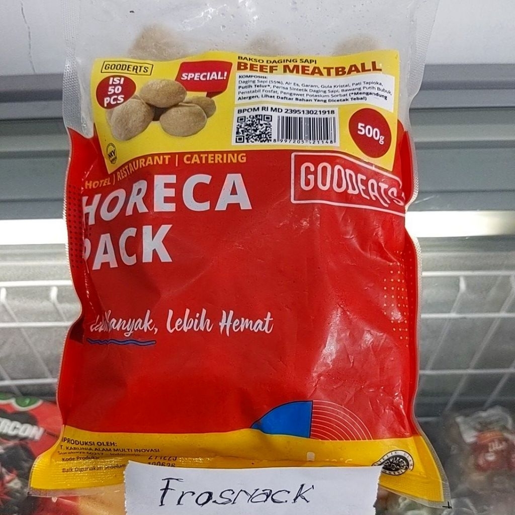 

Goodeats bakso horeca 500g beef meatball
