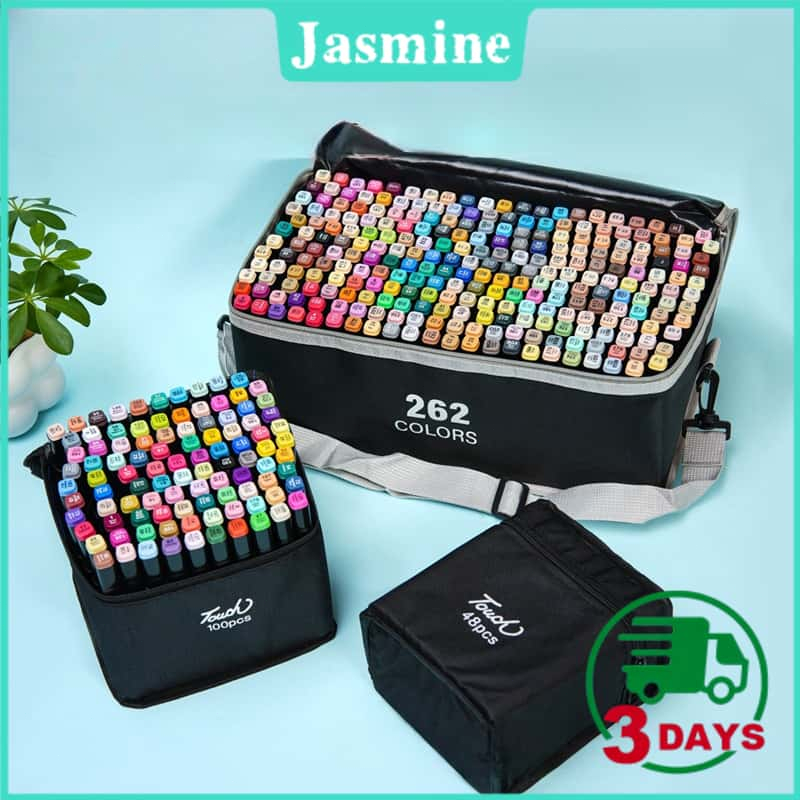 

Spidol berkepala ganda 168 warna kuas lukis seni multifungsi berkapasitas besar untuk pelajar seni