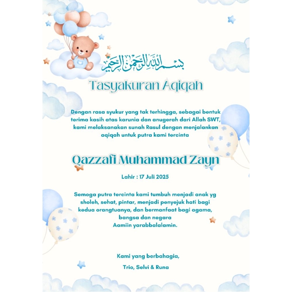 KARTU SOUVENIR/HANGTAG SOUVENIR/HANGTAG KHITAN/HANGTAG HAMPERS