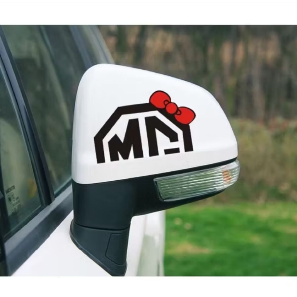 Sticker Mobil Sticker Cutting Logo MG Untuk Spion Mobil - Sepasang