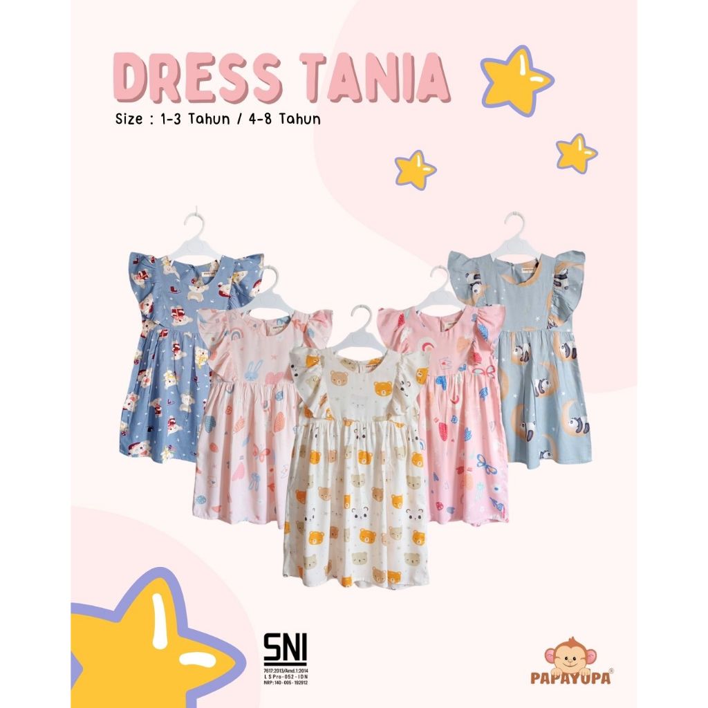 [ PAPAYUPA ] Dress Tania - Dress Anak | Dress Bayi | Baju Bayi | Dress Baby | Baju Baby | Baju Anak