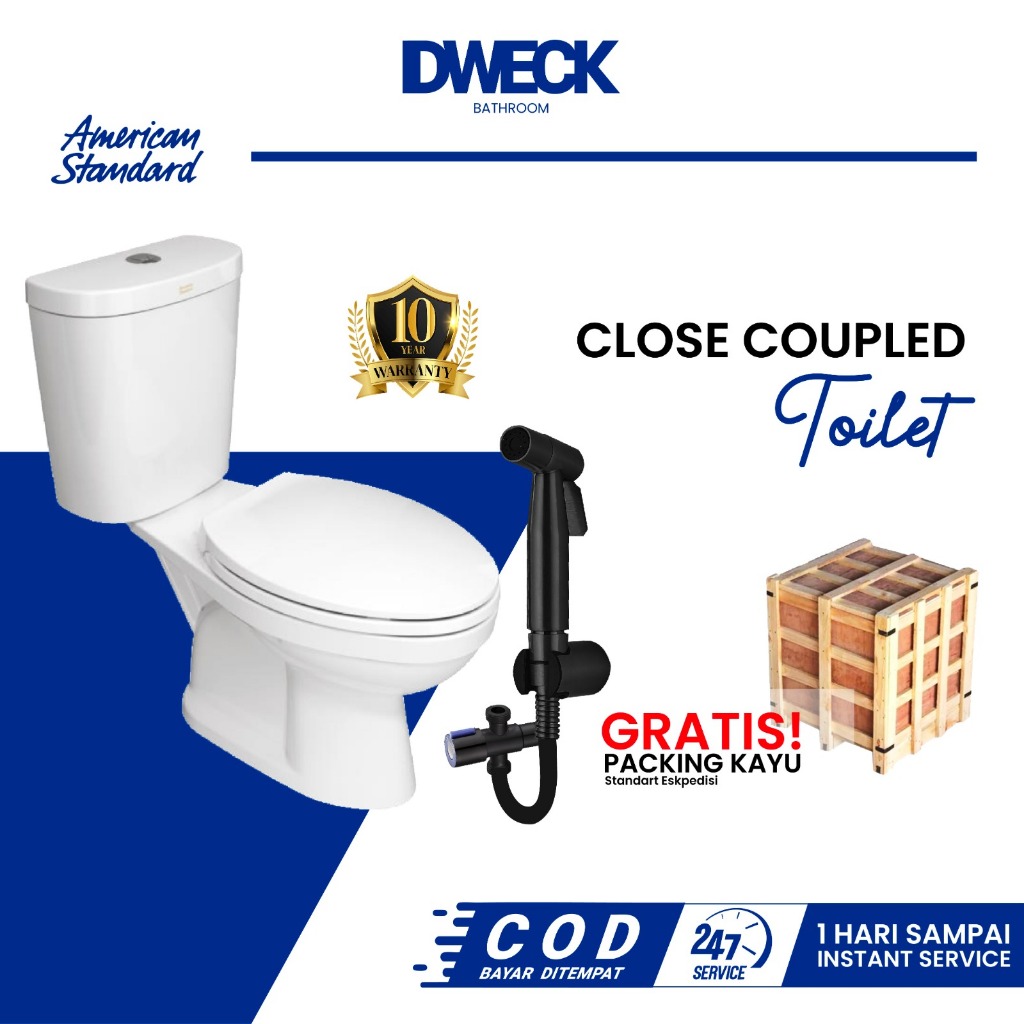 Closet Duduk AMERICAN STANDARD ORIGINAL Soft Closing / Kloset Duduk American Standard