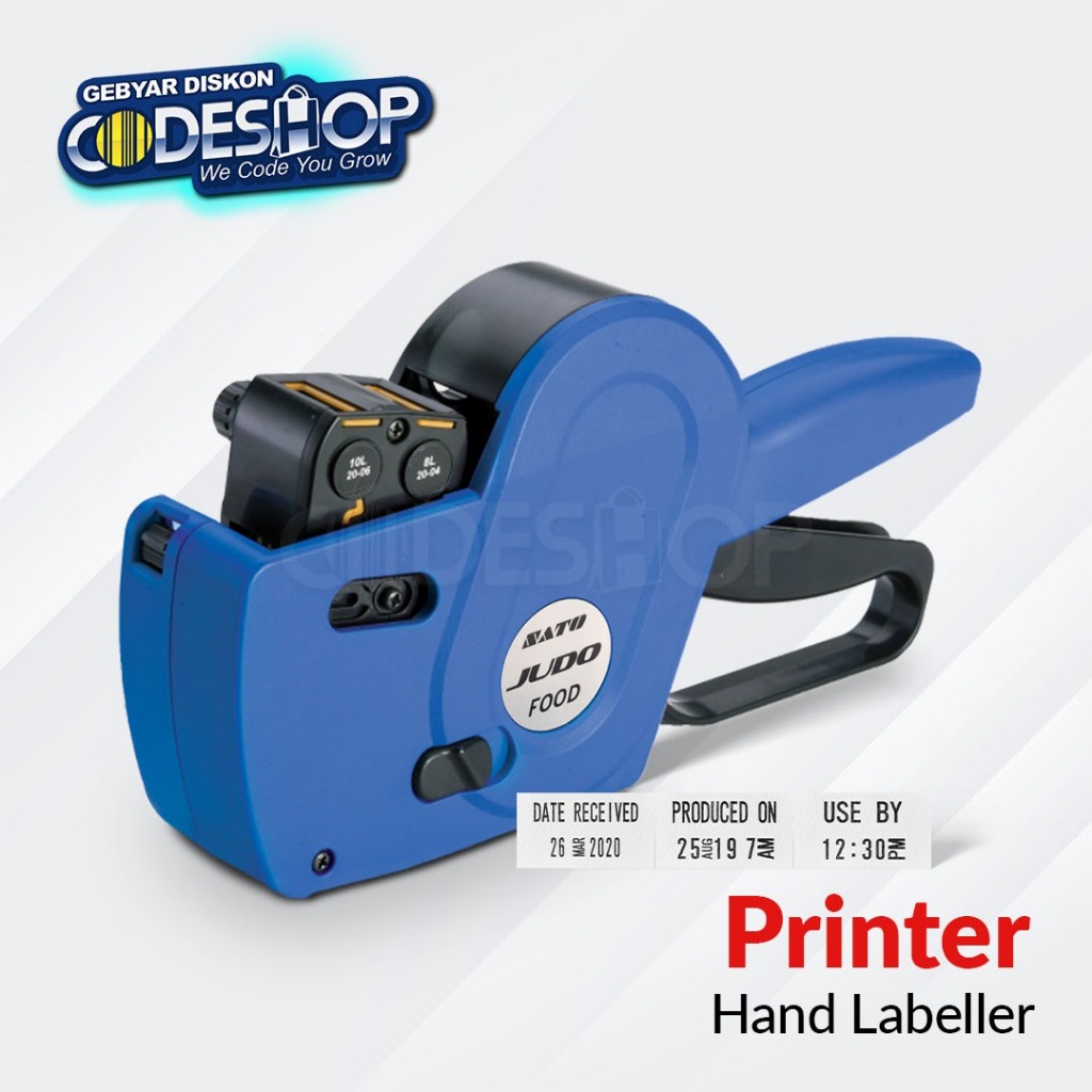 

SATO JUDO 22 Hand Labeller 2 Line Stiker Label Harga Handlabel Tembak Price Tag Angka Huruf