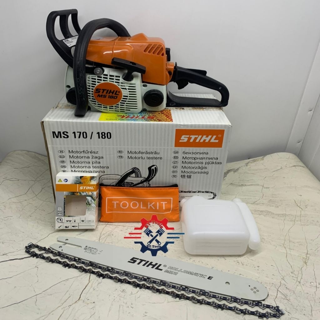 PROMO BANGET Chainsaw Stihl Ms180/170 bar 16 inch original fullset mesin pemotong kayu original