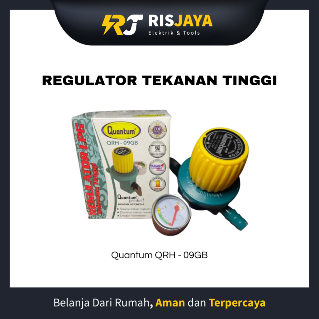 Regulator Quantum Tekanan Tinggi Meter QRH-09GB | Regulator Gas Tekanan Tinggi Quantum High Pressure