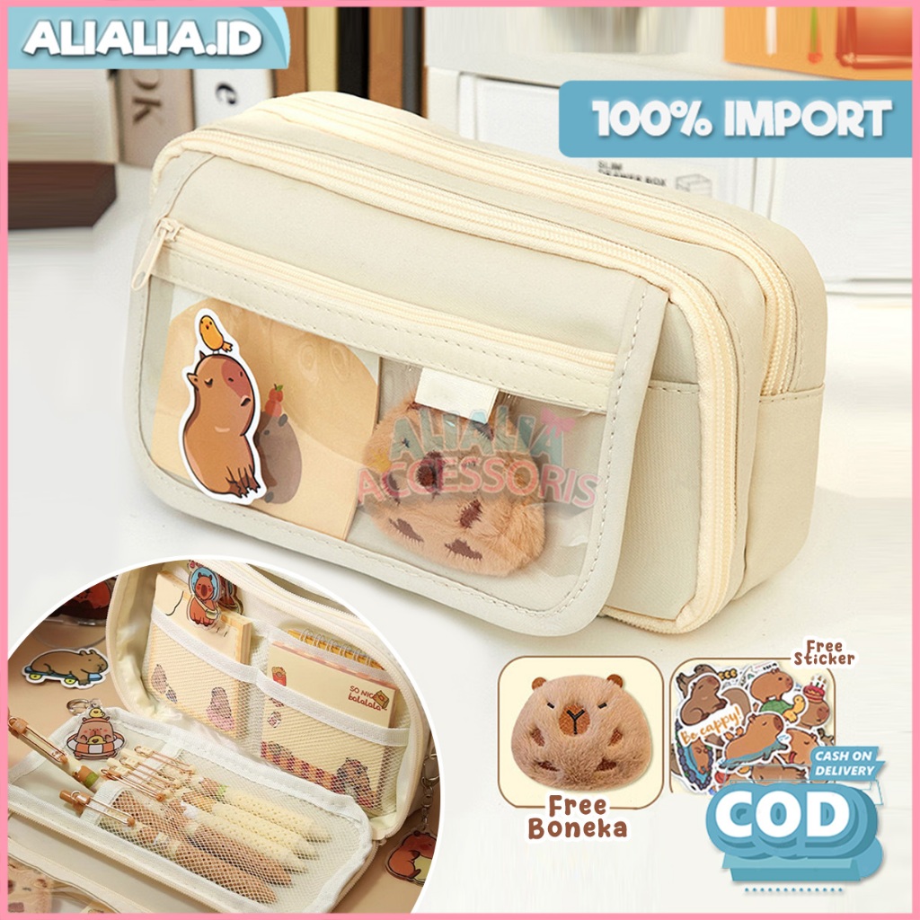 

Tempat Pensil Sekolah Kotak Pensil Jumbo Perlengkapan Aksesoris Alat Tulis Multifungsi Free Gifts