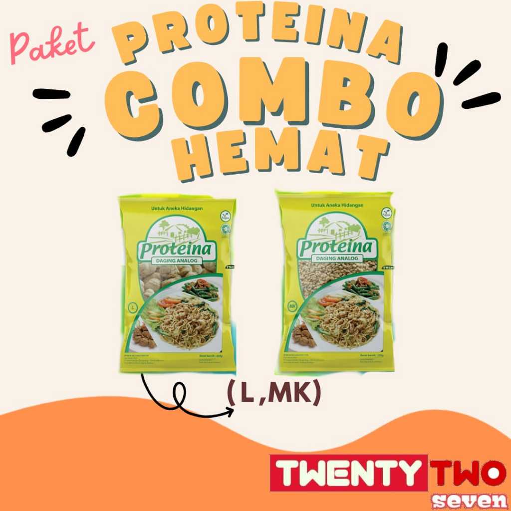 

Promo Combo Hemat Proteina Protein Nabati Vegetarian 250 Gram ( L, MK )