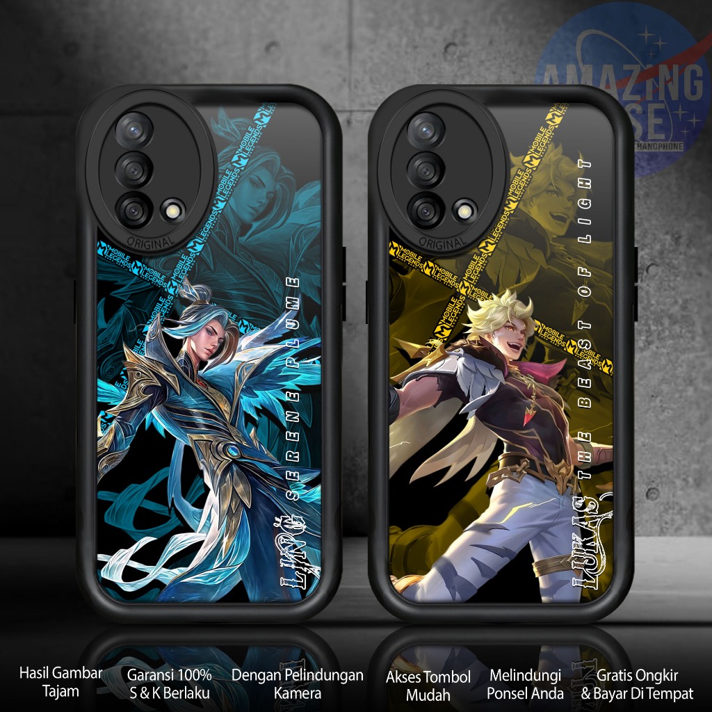 Softcase Glass kaca For OPPO A74 4G A95 4G F19 F19S CPH2219 CHP2365 CHP2219CHP2219 HEROML Casing Han