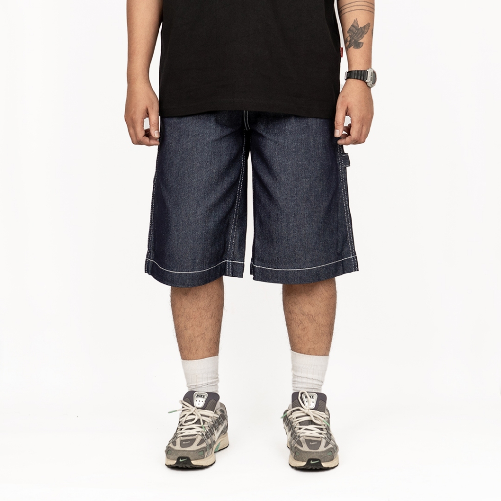 Roofwell - Bjork Blue Raw | Carpenter Denim Short | Jorts Pants | Celana Carpenter Pendek