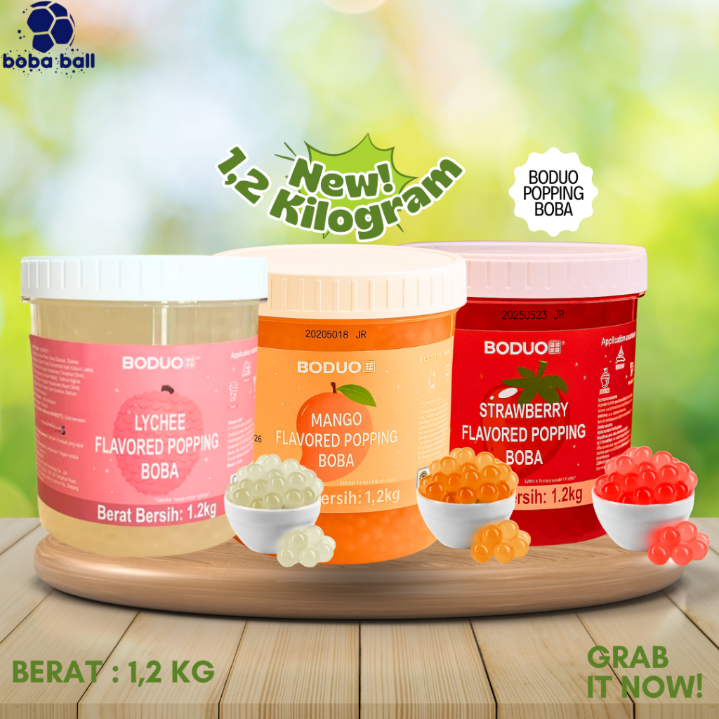 

Boduo | Flavored Popping Boba Meletus | Bursting Boba 1,2 Kg Kualitas Impor