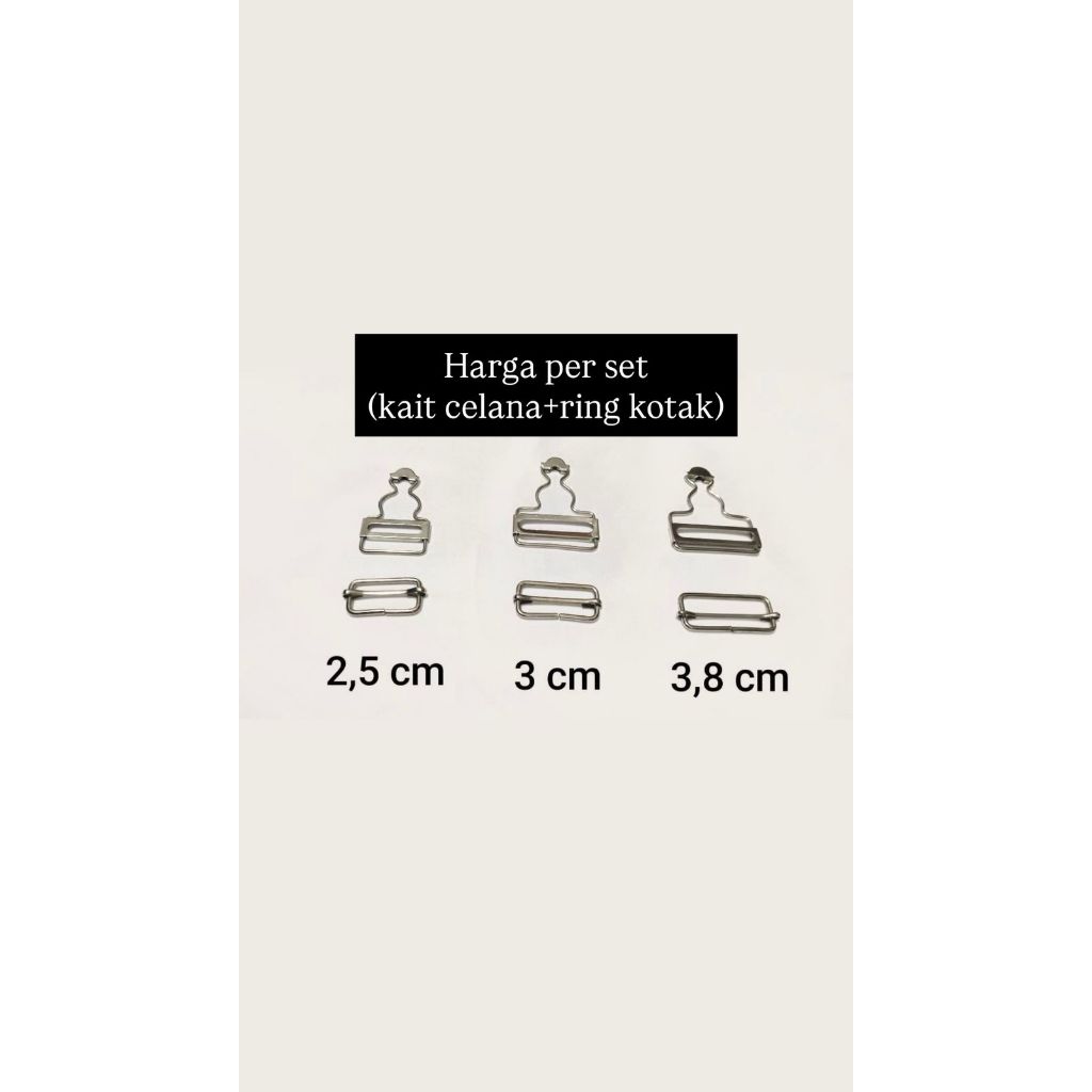 Gesper jojon/ kait celana kodok / Ring jojon/ kait suspender