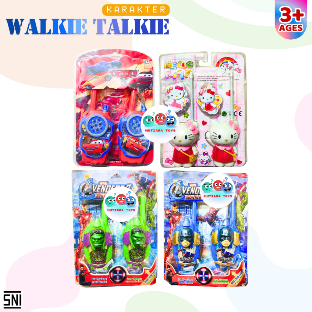 MUTIARATOYS Mainan Walkie Talkie Sepasang Karakter