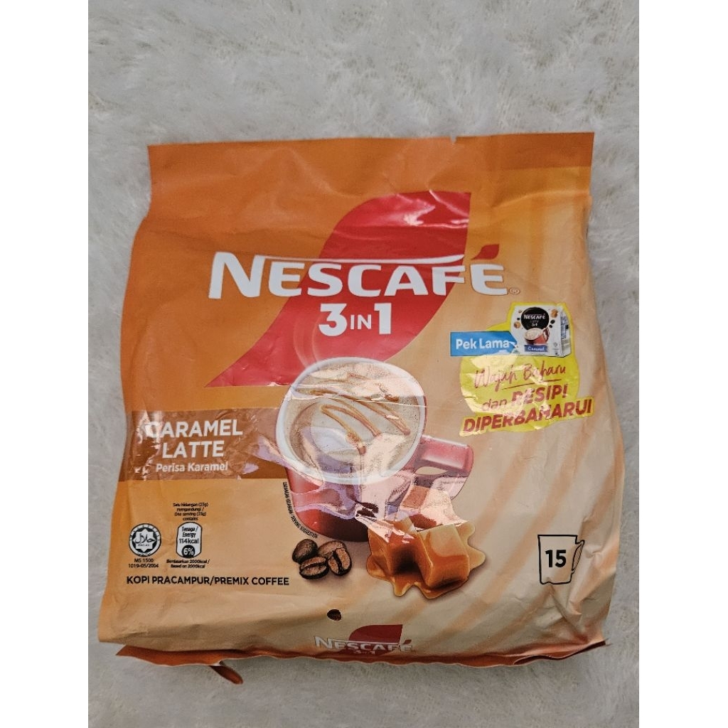

Nescafe 3in1 Caramel Latte 15 Sachet – Kopi Instan Rasa Karamel Nikmat & Creamy