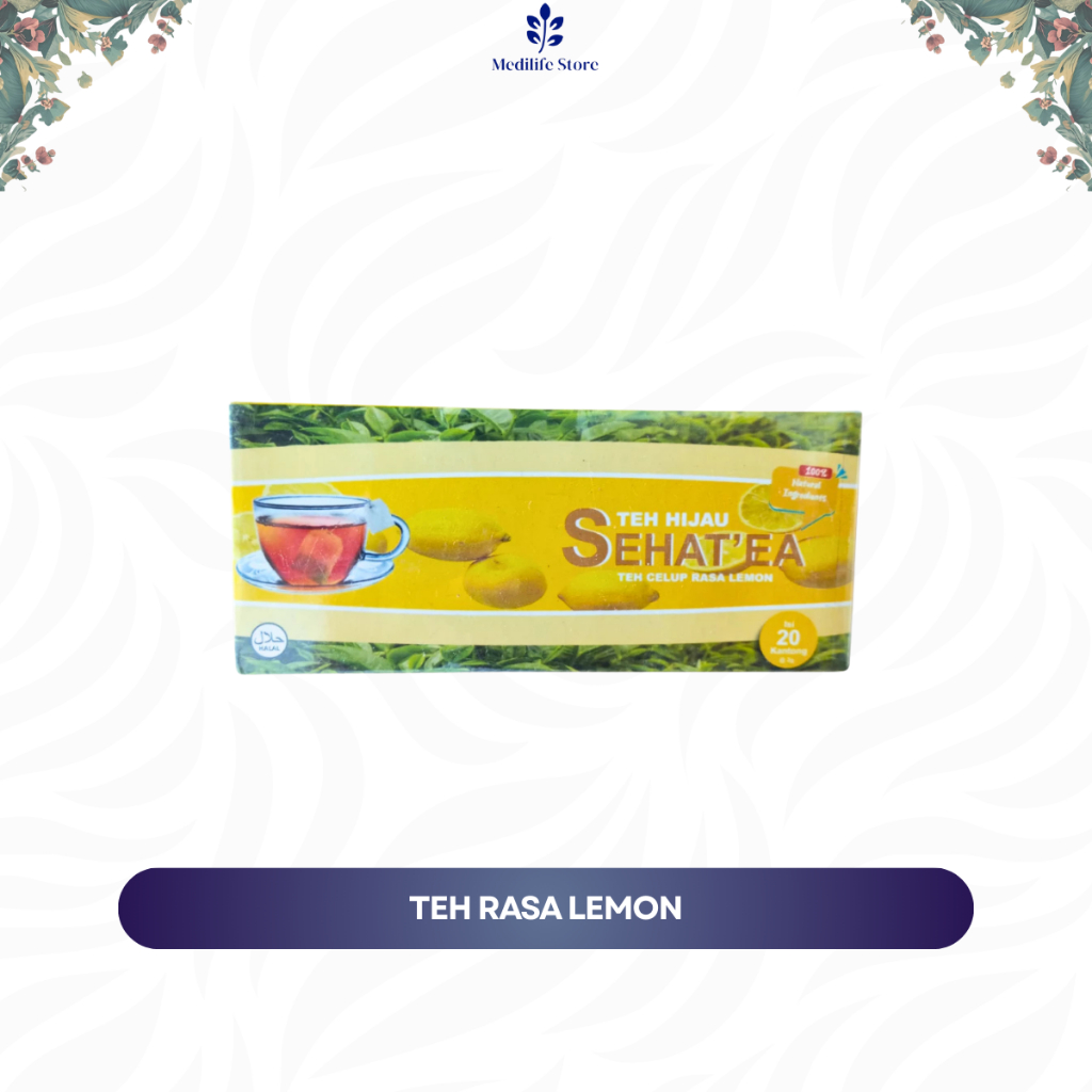

Teh Hijau Sehat’ea Rasa Lemon – Isi 20 Kantong | Teh Alifa TehHijau SehatEa TehLemon HerbalTeh TehHijauAlifa TehSehatEA Teh20Kantong MinumanHerbal TehRasaLemon TehAlami SehatTeh