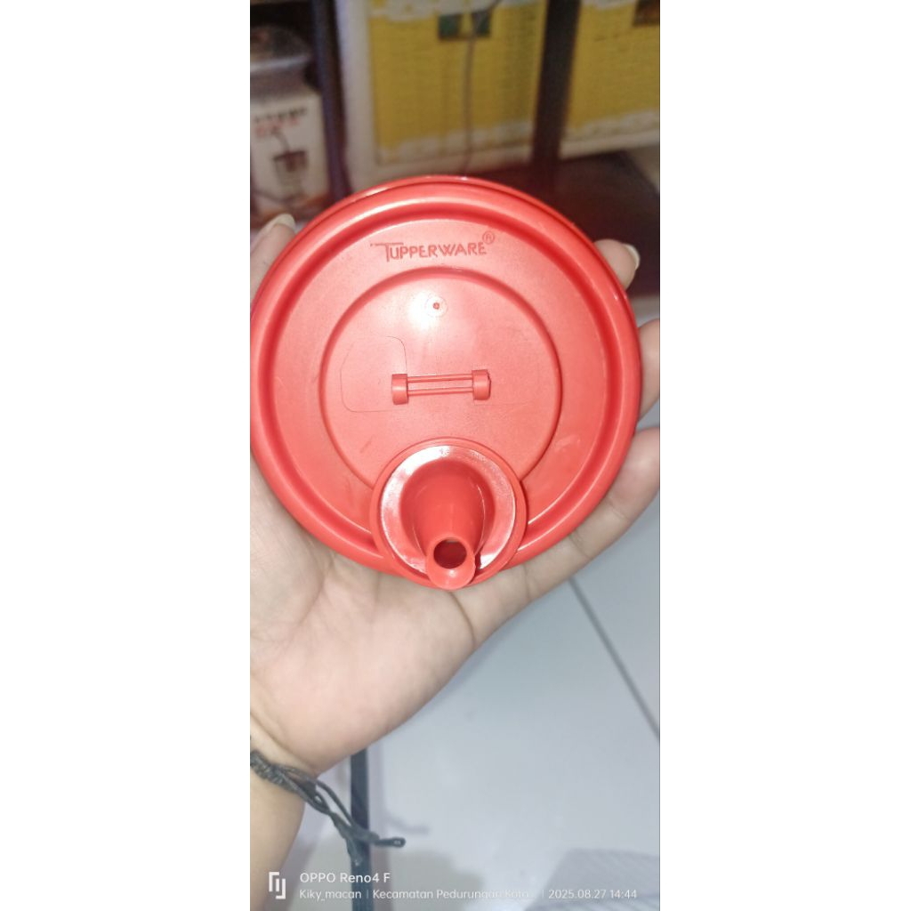 seal tutup botol minyak tupperware warna tanpa katup merah cabe (PL)