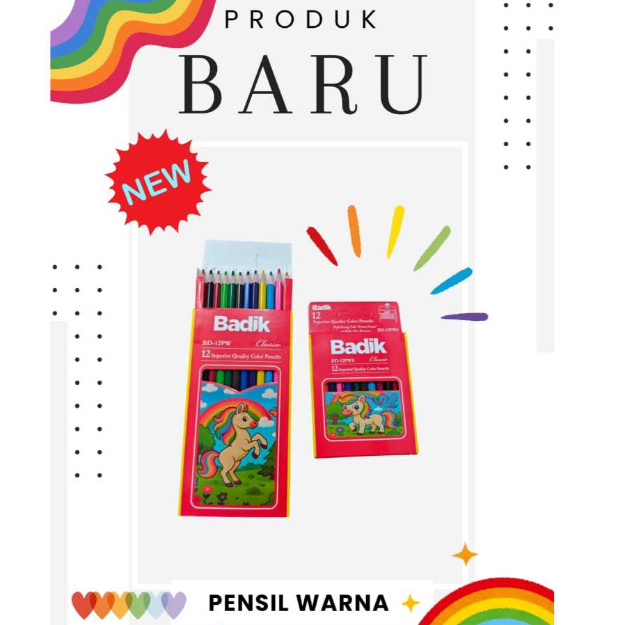 

1 Set / 12 Warna Color Pencil Badik / Pensil Warna 12/pensil warna Ready makassar