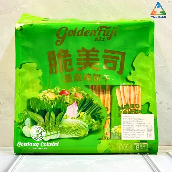 

(The Habit) Golden Fuji Stick Crispy Small Biscuit Biskuit Stik Rasa Vegetable Seaweed 128g