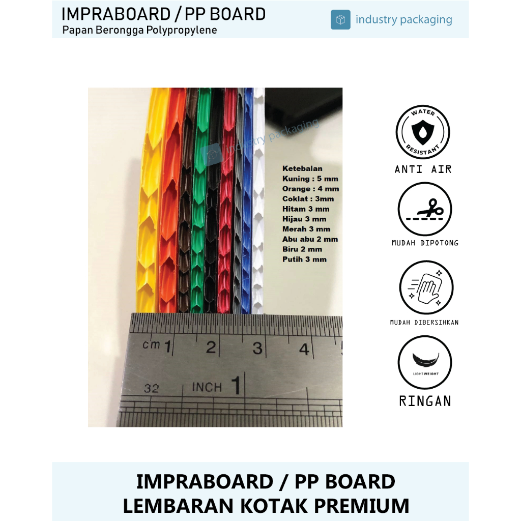 

Impraboard Imfraboard Premium Lembaran Kotak Tebal 3 mm ukuran 20 x 20 cm / 30 x 30 cm / 20 x 30 cm / 20 x 40 cm / PP Board ART Board