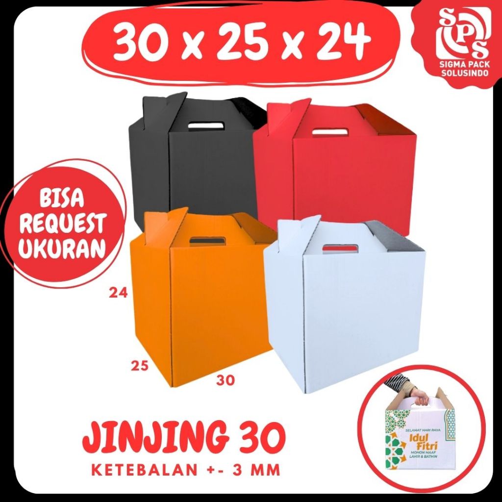 

Box Parcel 30x25x24 (Jinjing) Gable Box hampers Bingkisan lebaran Kardus Packing/Parcell/Lebaran/idul Fitri/Paket/sembako/hampers/eid mubarak