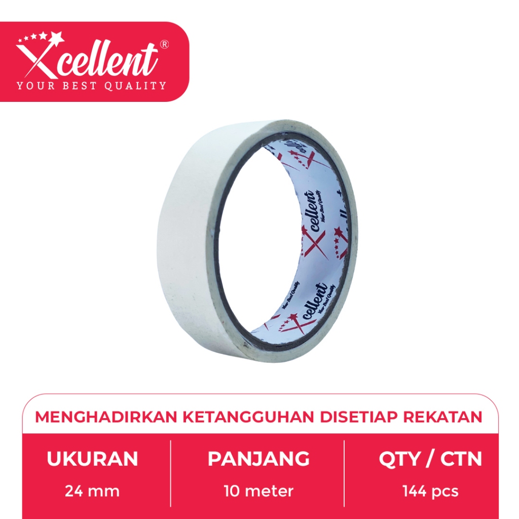 

Lakban Kertas Putih 1 Inch x 10 Meter – Masking Tape Cat / Packing Serbaguna