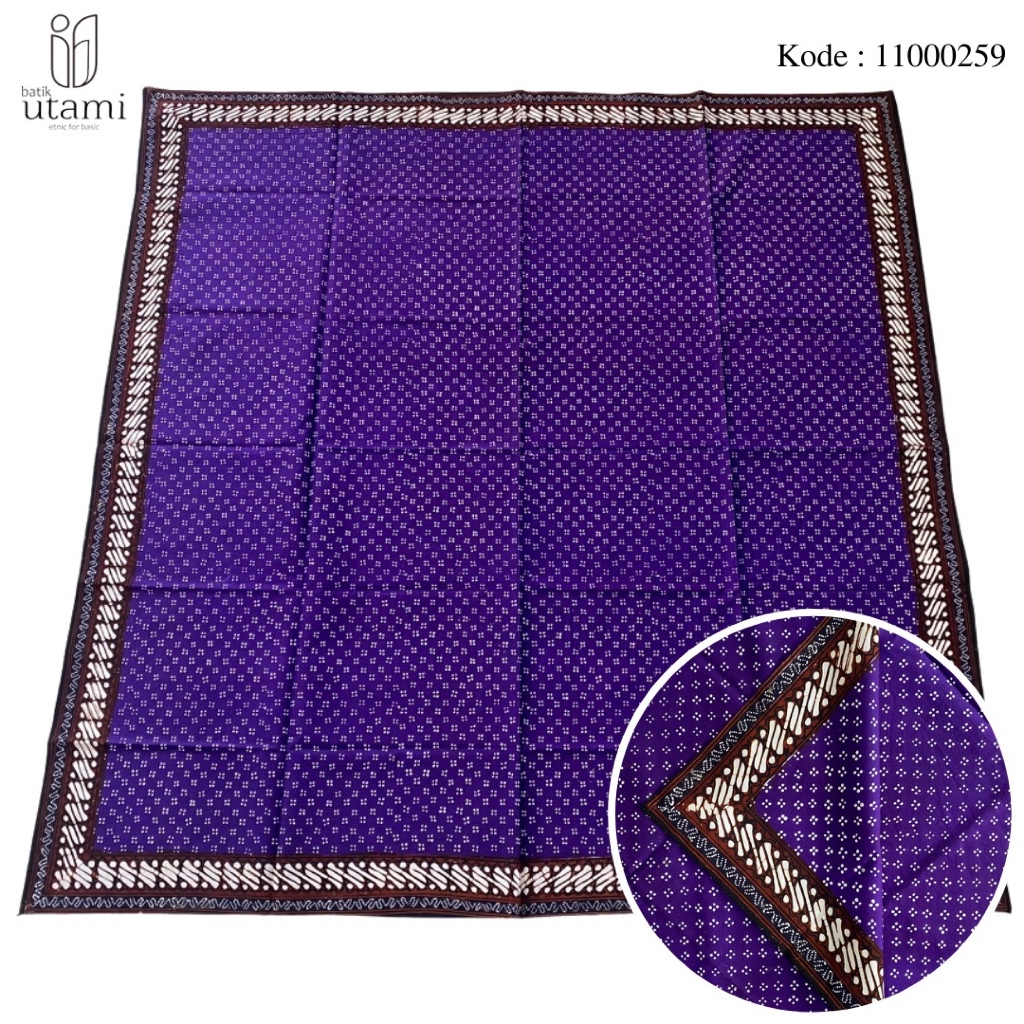 BAHAN IKET UDENG BLANGKON 259 MOTIF TLITIK KLITIK MRUTU SEWU UNGU SOGAN