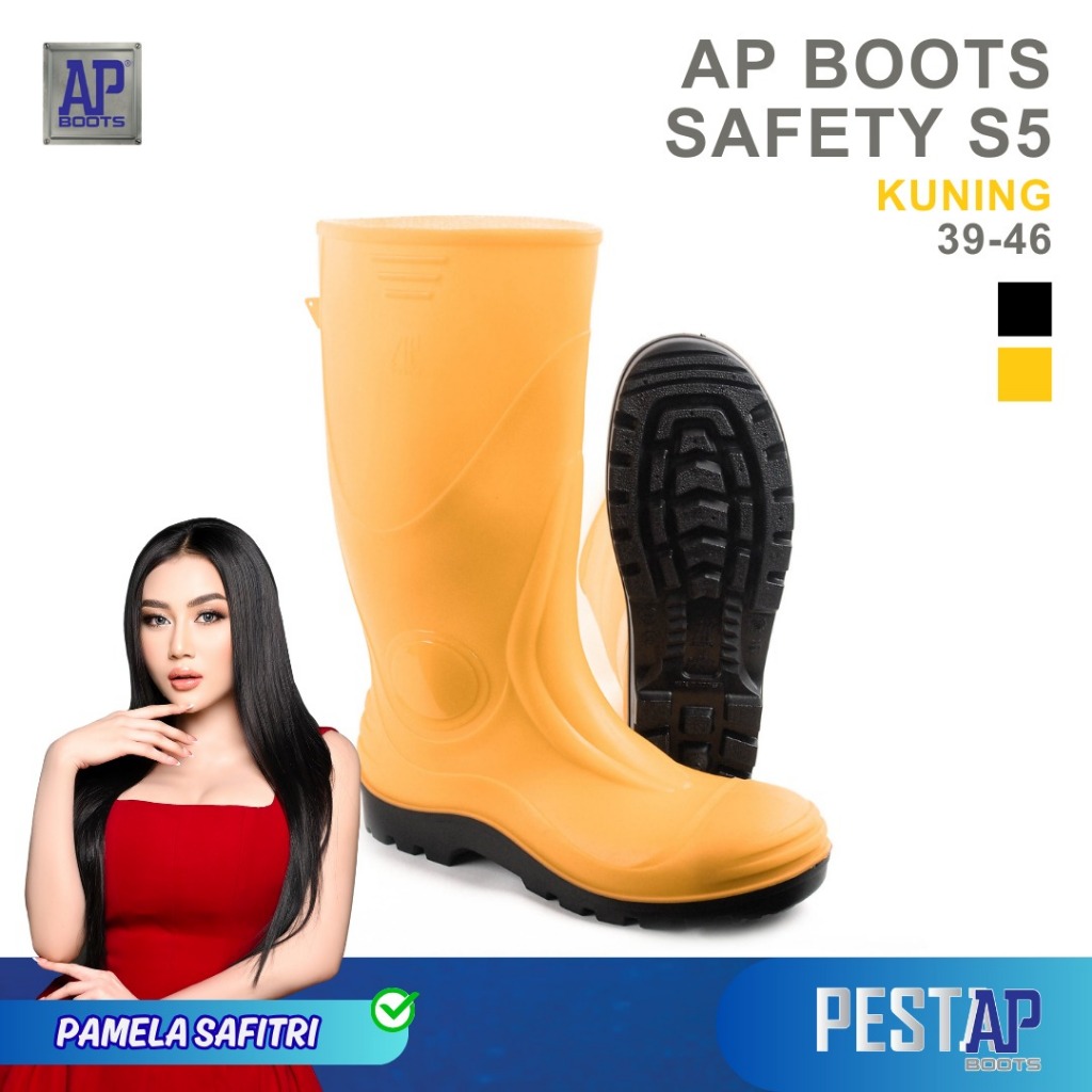 AP Boots Safety S5 - Sepatu Boot Safety PVC