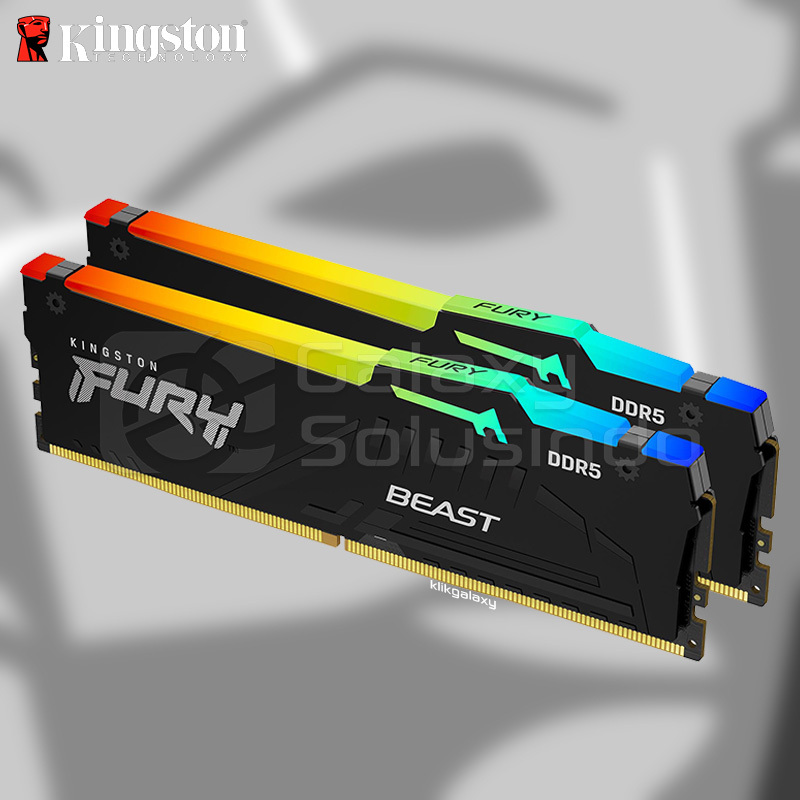 Kingston FURY Beast RGB 16GB (2x8) 5600MHz DDR5 - KF556C36BBEAK2-16 Memory RAM - MG