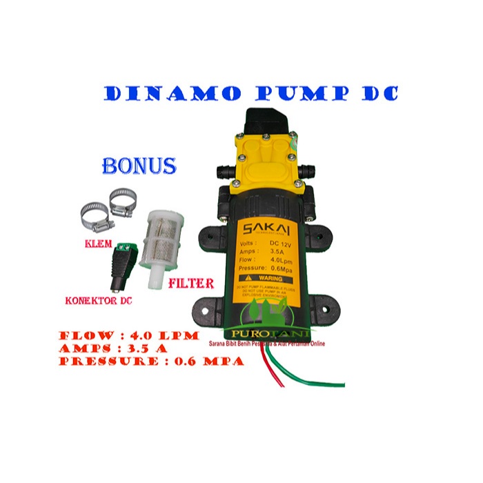 Pompa dc sakai 12v dinamo sprayer elektrik