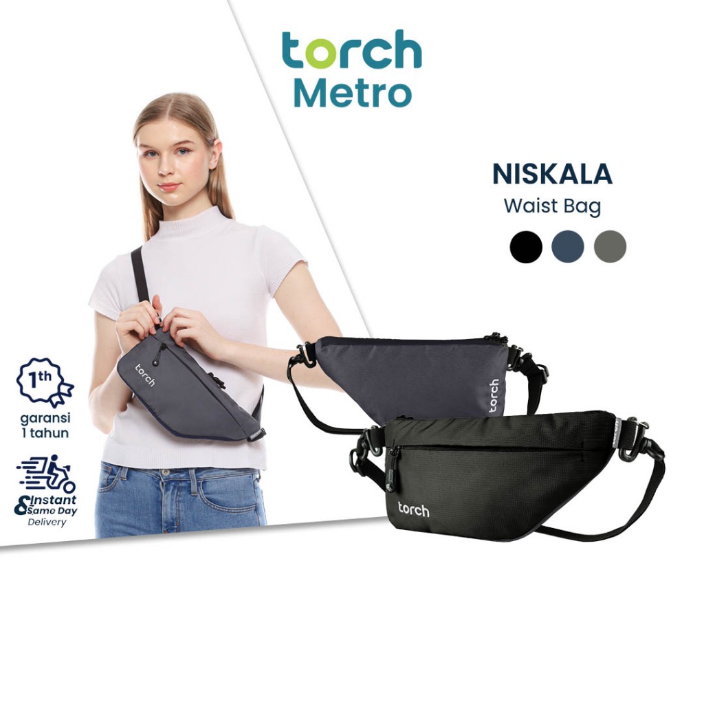 TORCH Niskala Two-Way Tas Pinggang Pria Wanita Tas Pinggang Slim Fleksibel