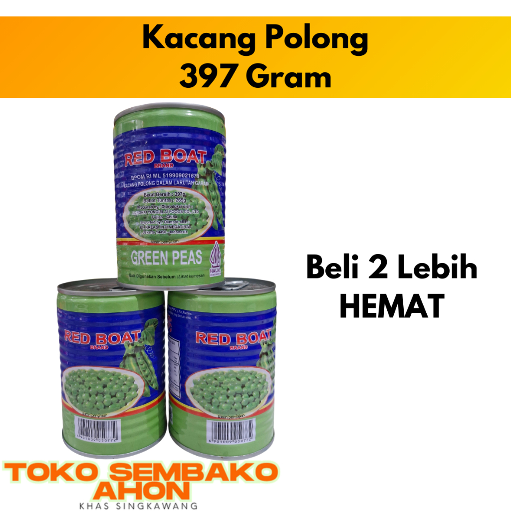 

Kacang Polong Mamata Brand 397 Gram | Green Peas Kaleng Mamata