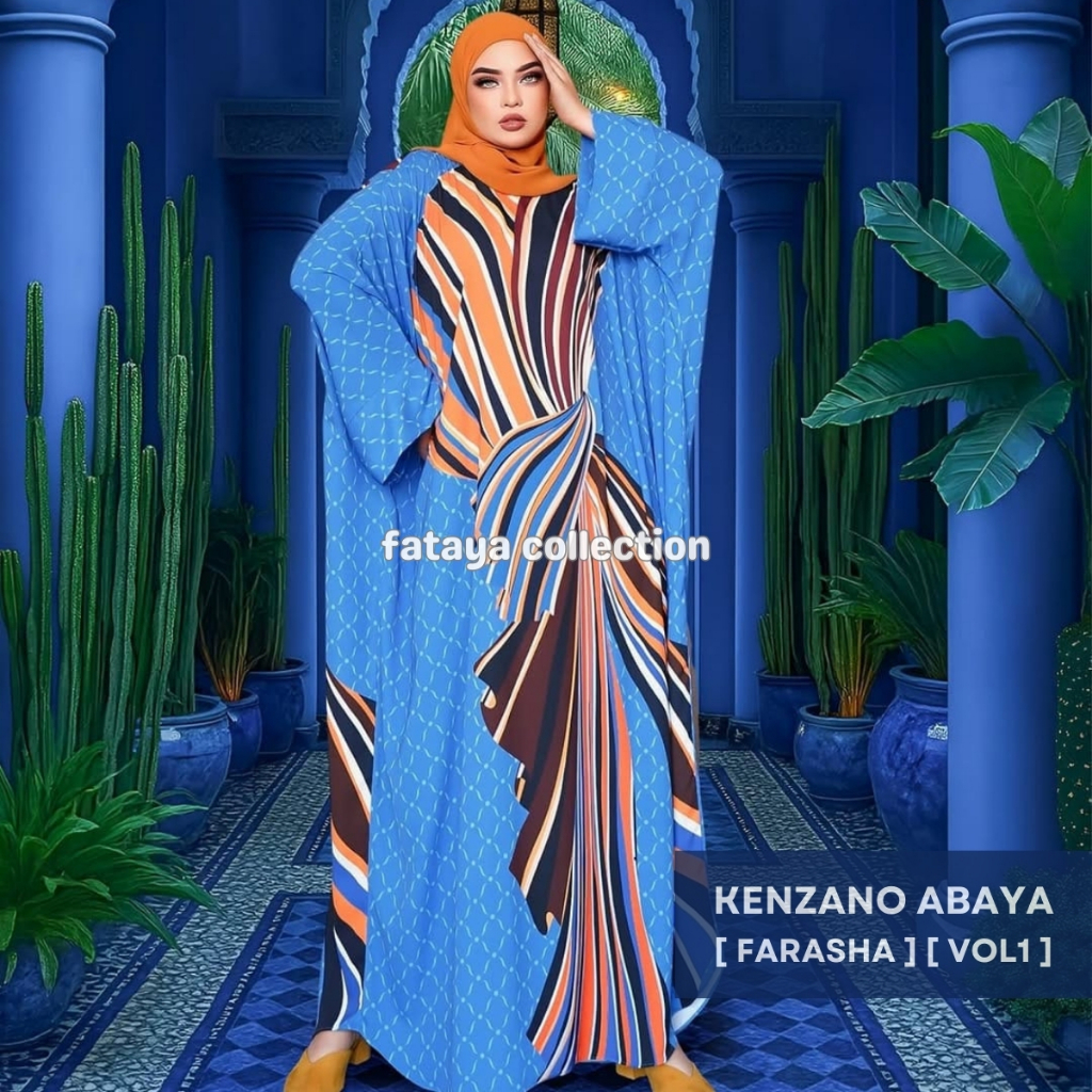 Fataya Collection KENZANO Abaya Farasha - Kain Silk Doff