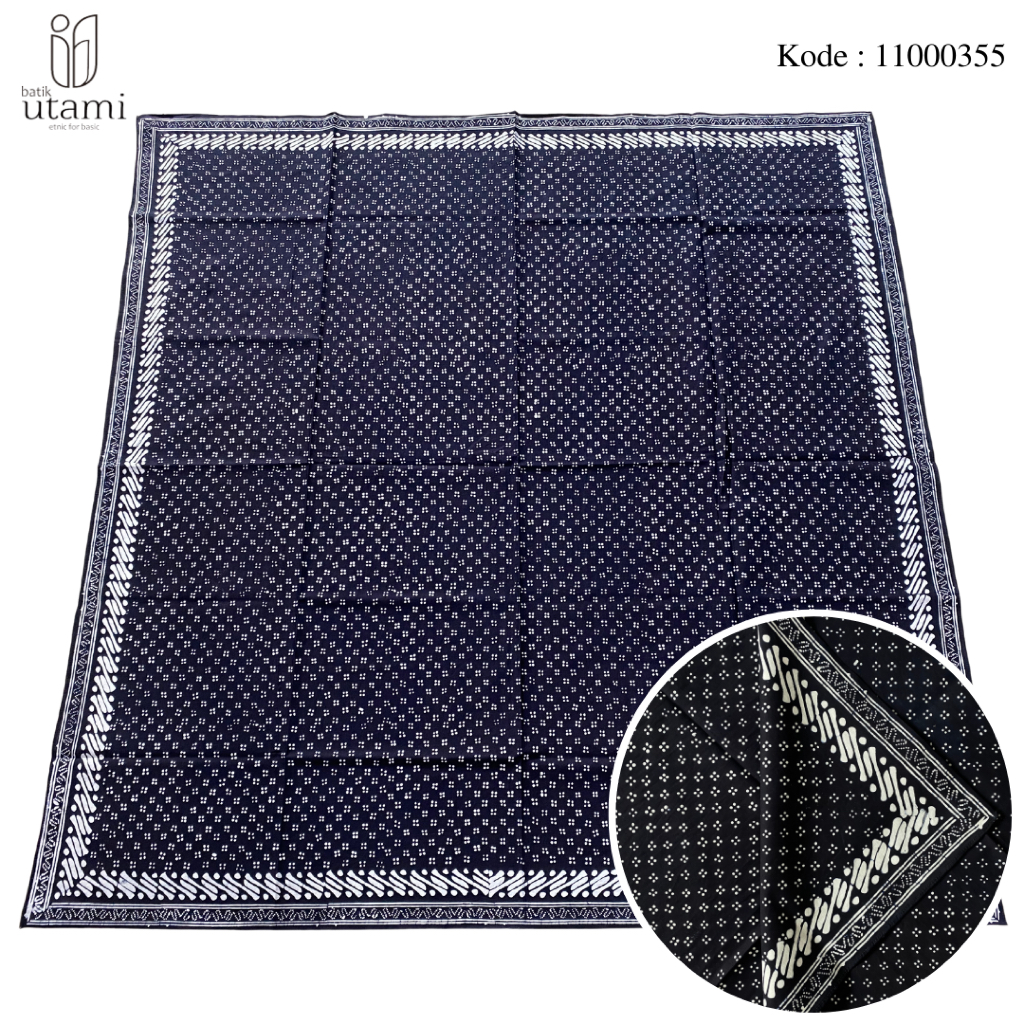BAHAN IKET UDENG BLANGKON 355 MOTIF TLITIK KLITIK MRUTU SEWU HITAM SW
