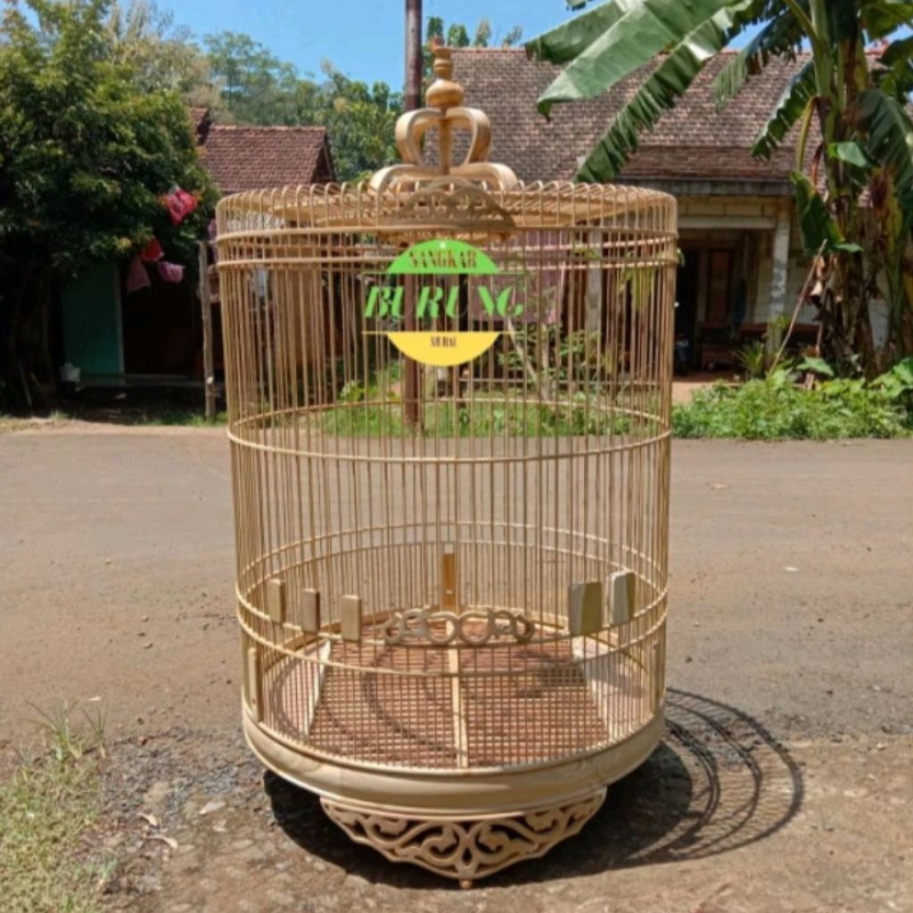 Sangkar Murai ukiran krawang Mentahan alusan Berkualitas kayu jati asli Jepara