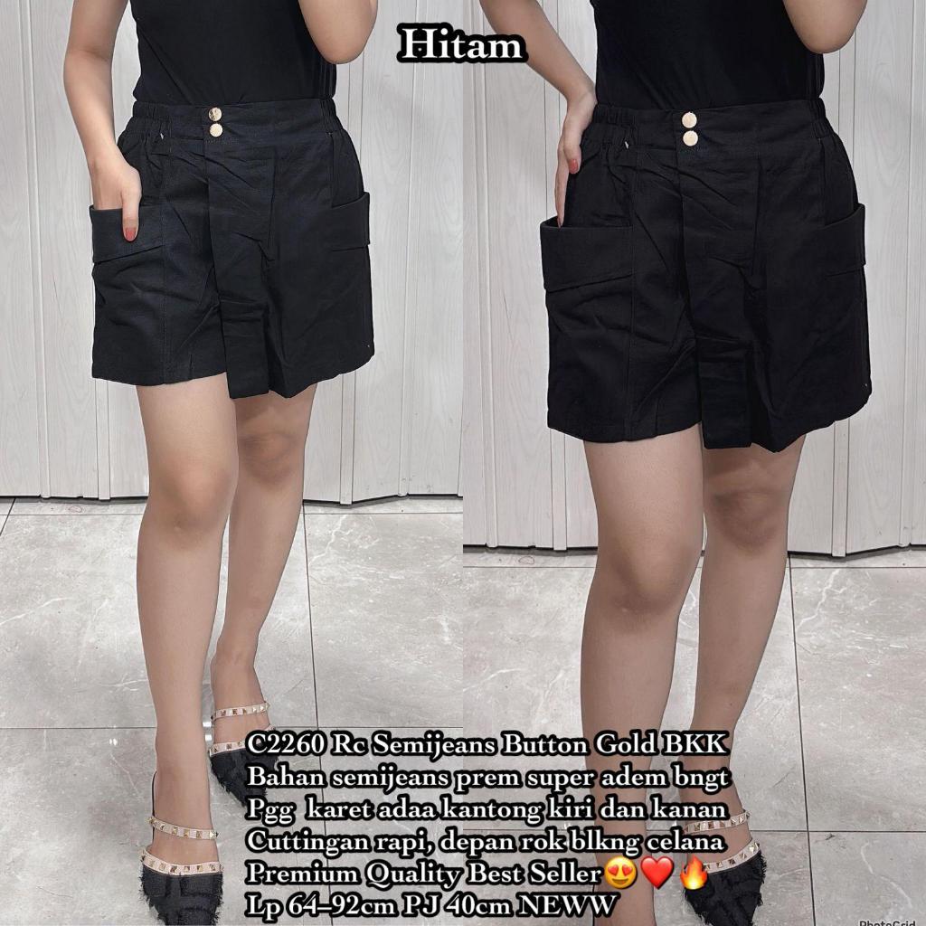 C2260 RCSEMIJEANS BUTTON GOLD