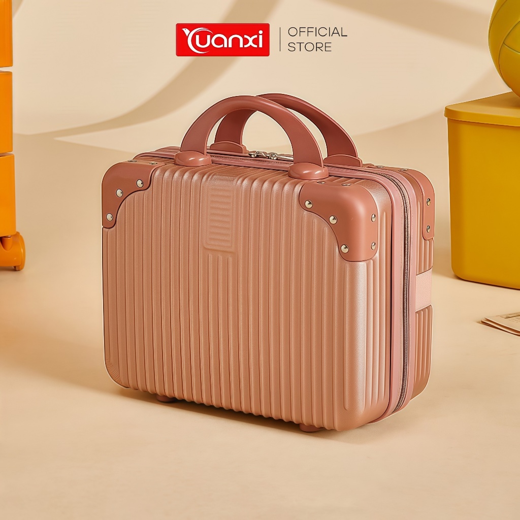 Yuanxi 14 Inch Koper Mini Beauty Case Tas Make Up Koper Kosmetik Premium Kosmetik Box