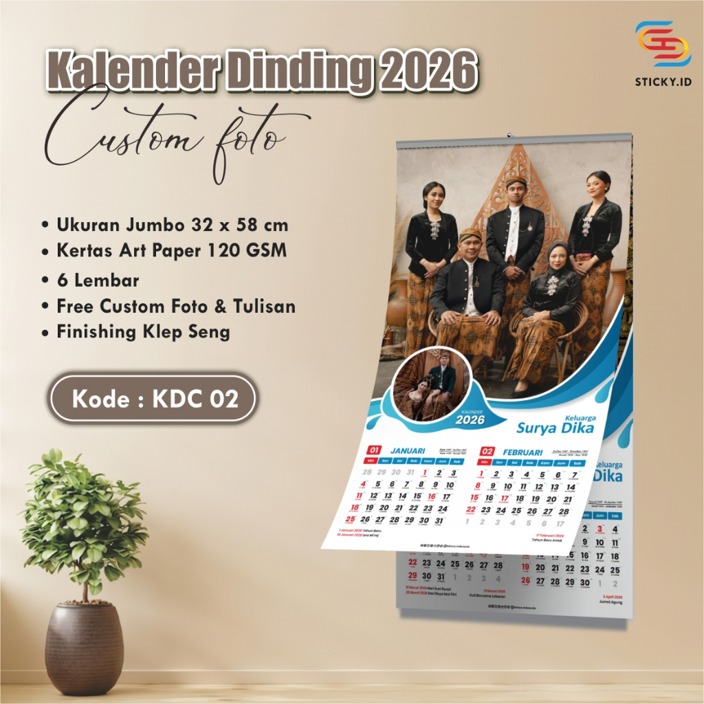 

KALENDER DINDING CUSTOM FOTO - CETAK KALENDER CUSTOM - KALENDER GLOSSY