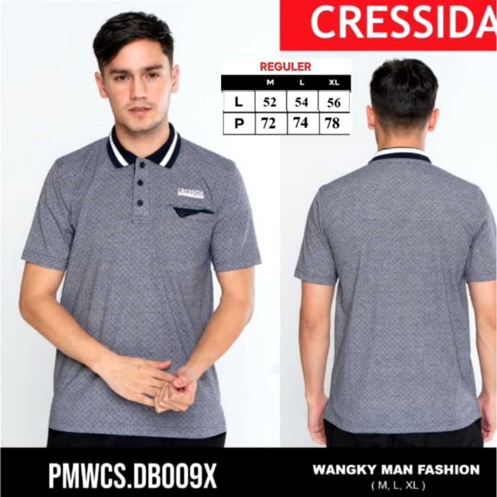 GOS PMWCS CRESSIDA KAOS PENDEK POLO SHIRT COWOK BERKERAH 100% Original Kaos kerah Cressida