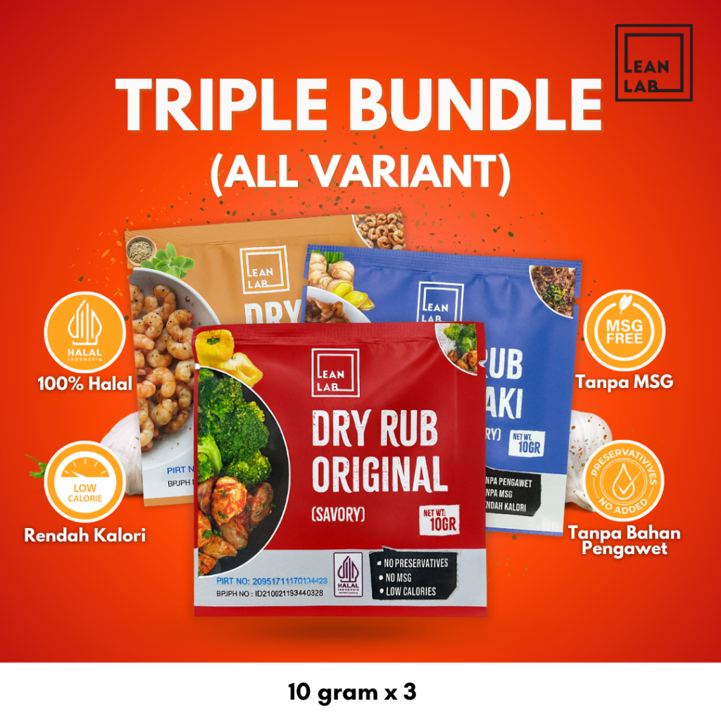

(Special Live) Bumbu Masak Lean Lab Dryrub Sachet 10g x3