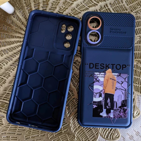 Case For Samsung A13 4G A04S A54 A52 A52S A14 Case Softcase Desktop BIru Case Untuk Cowo / Pria Cewe