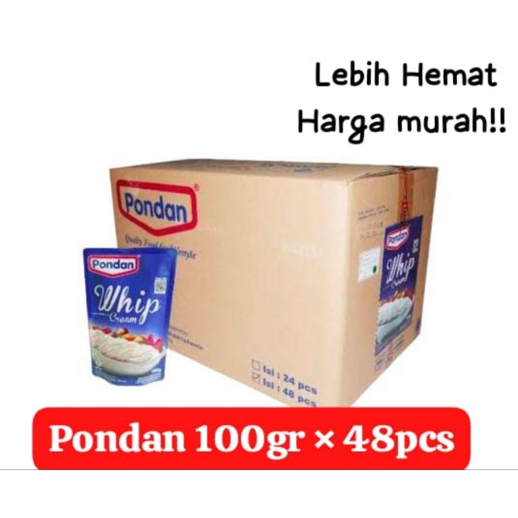 

Pondan Whipcream Bubuk 100gr - DUS ISI 48 PCS