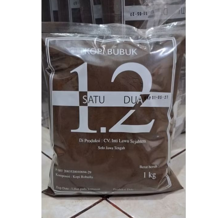 

kopi bubuk robusta satu dua berat 1 kg khas madura
