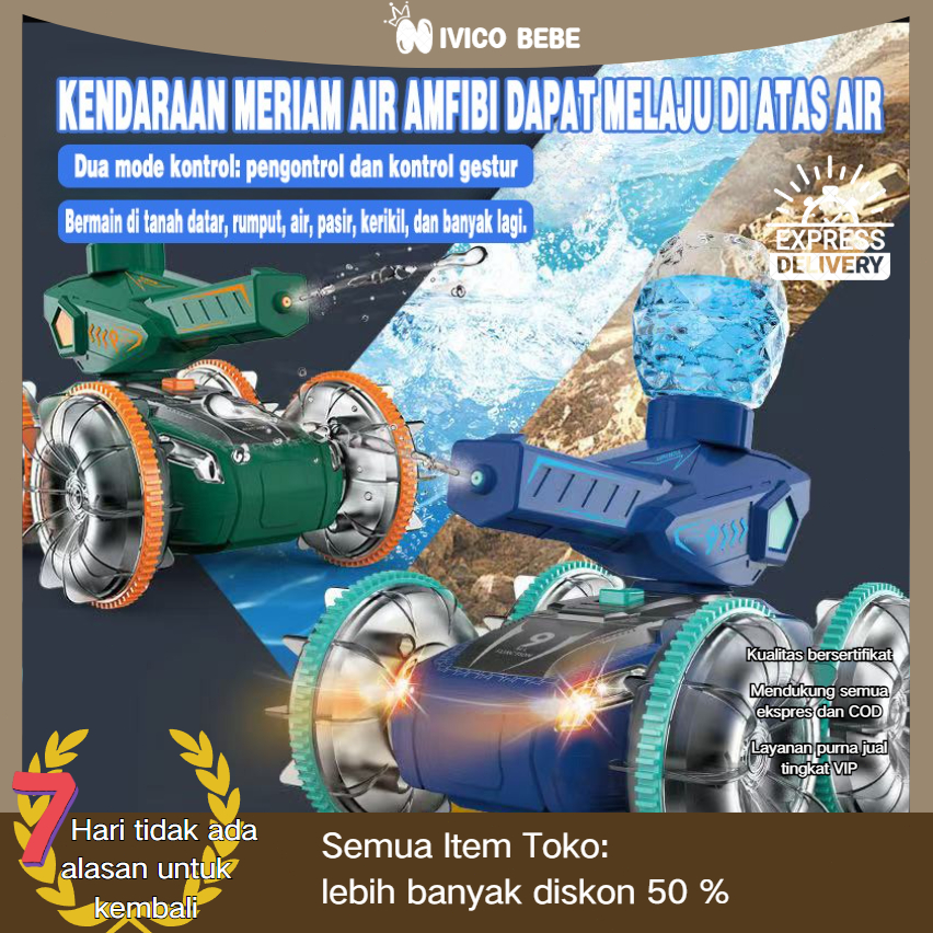 NIVICO BEBE Mainan Anak Laki Laki Mainan Remote Control Truk Meriam Air Robot Cerdas, Mainan Truk Me