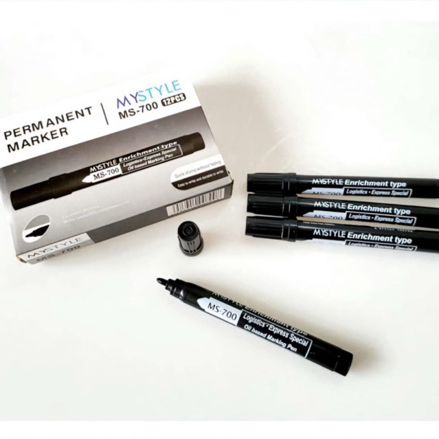 

Spidol Permanen Permanent MyStyle MS-700 Hitam isi 12 pcs