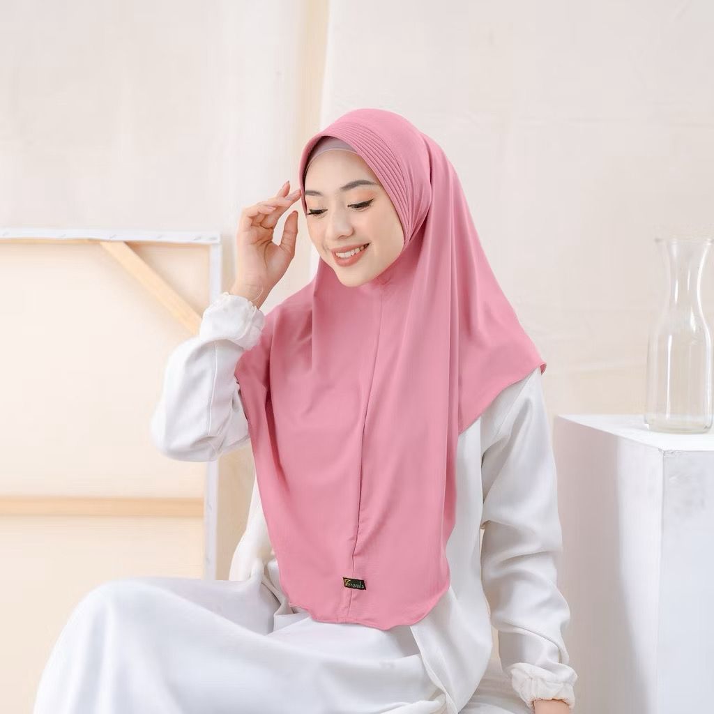 Jilbab bergo UKURAN L isi 10 pcs size L bergo hamidah