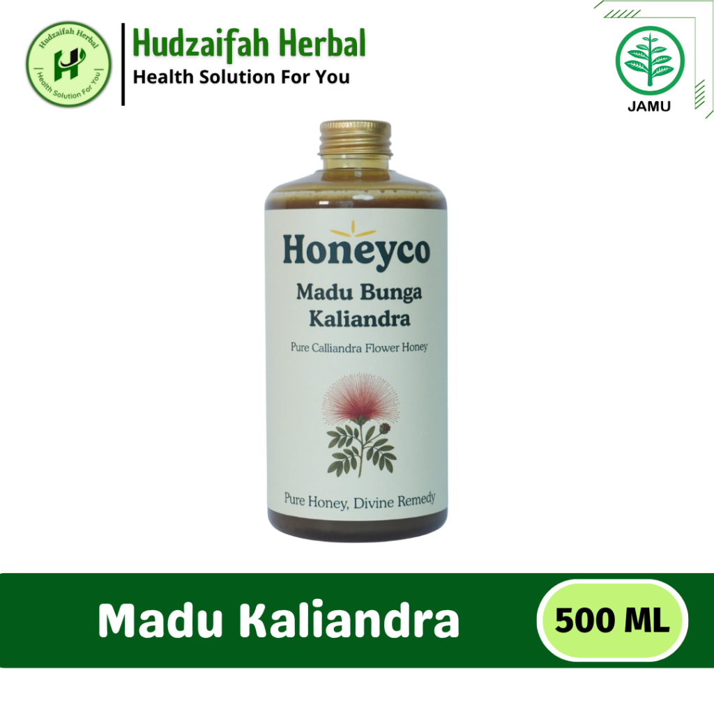 

HONEYCO - Madu Bunga Kaliandra 500ml - Madu Asli 100% Tanpa Campuran - Madu Kaliandra Murni Asli