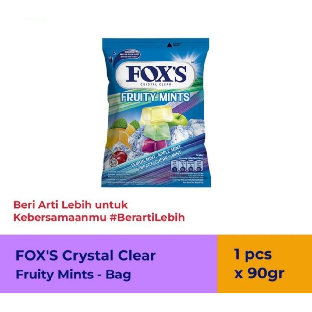 

FOX’S Fruity Mint Bag 90 gram / permen foxs