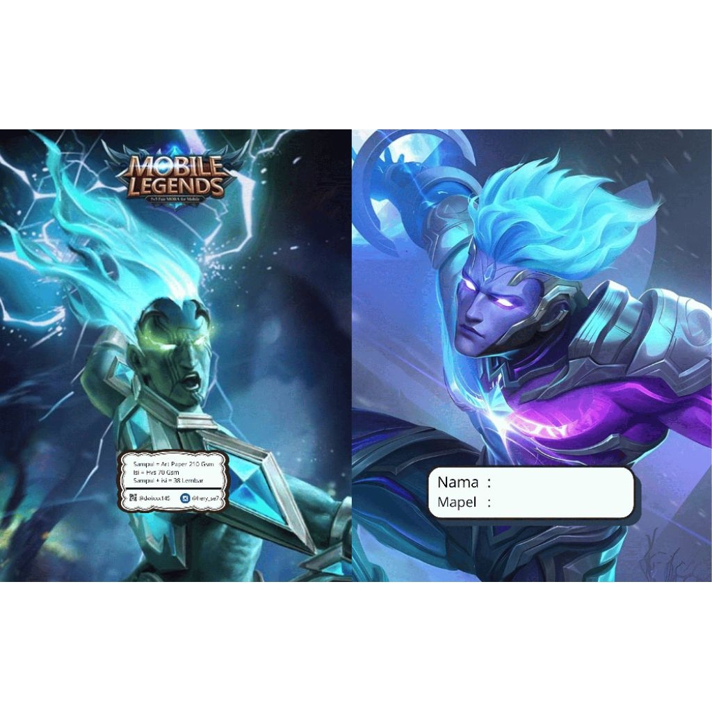 

buku tulis custom isi 38 lembar tema mobile legends