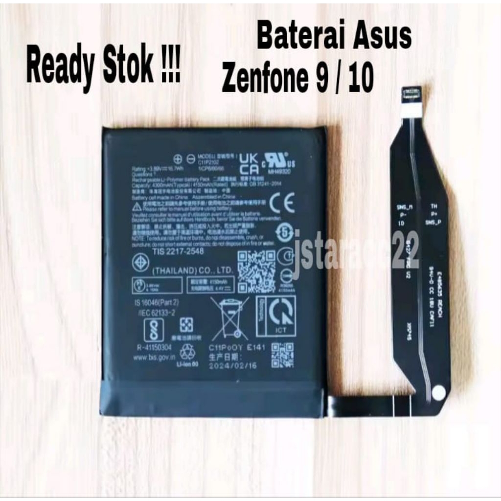 BATERAI BATRE ASUS ZENFONE 9 ORIGINAL NEW 4800MAH C11P2102 ORI BATTERY